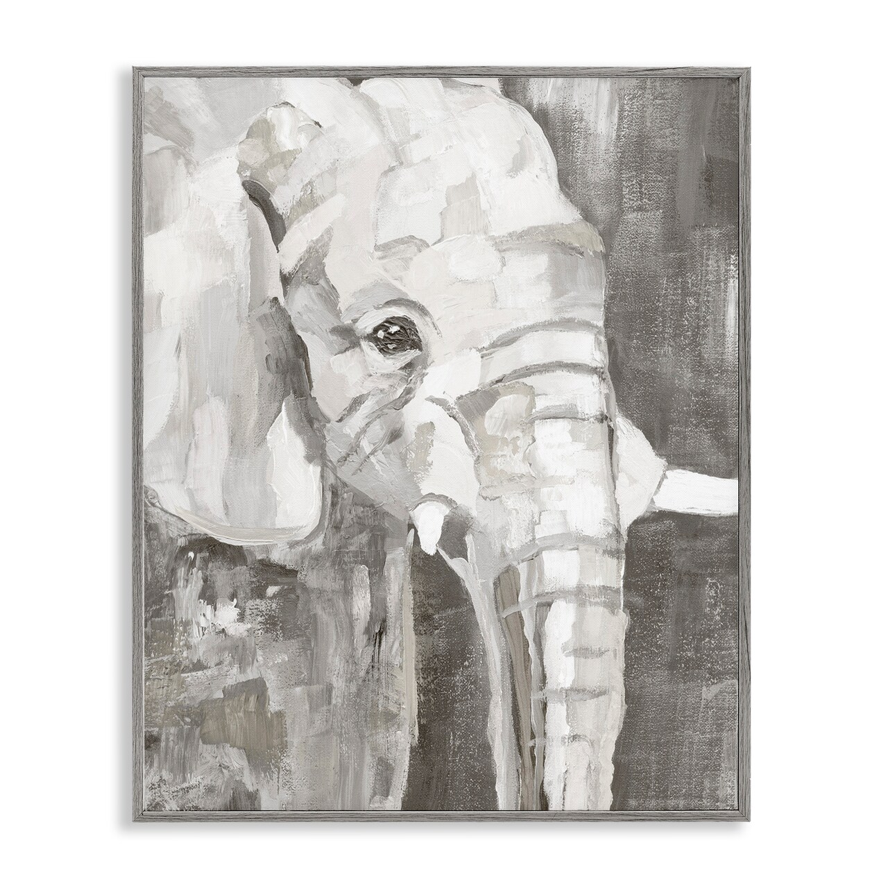 Stupell Industries Rustic Abstract Elephant Framed Giclee By Nan